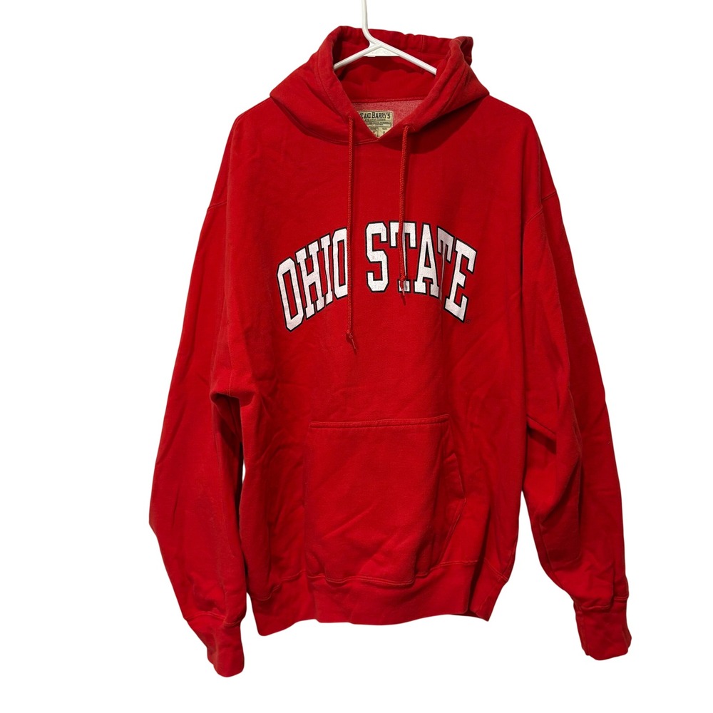 Steve & Barrys‎ Ohio State Buckeyes Red Hoodie Sweatshirt Mens L Retro NCAA